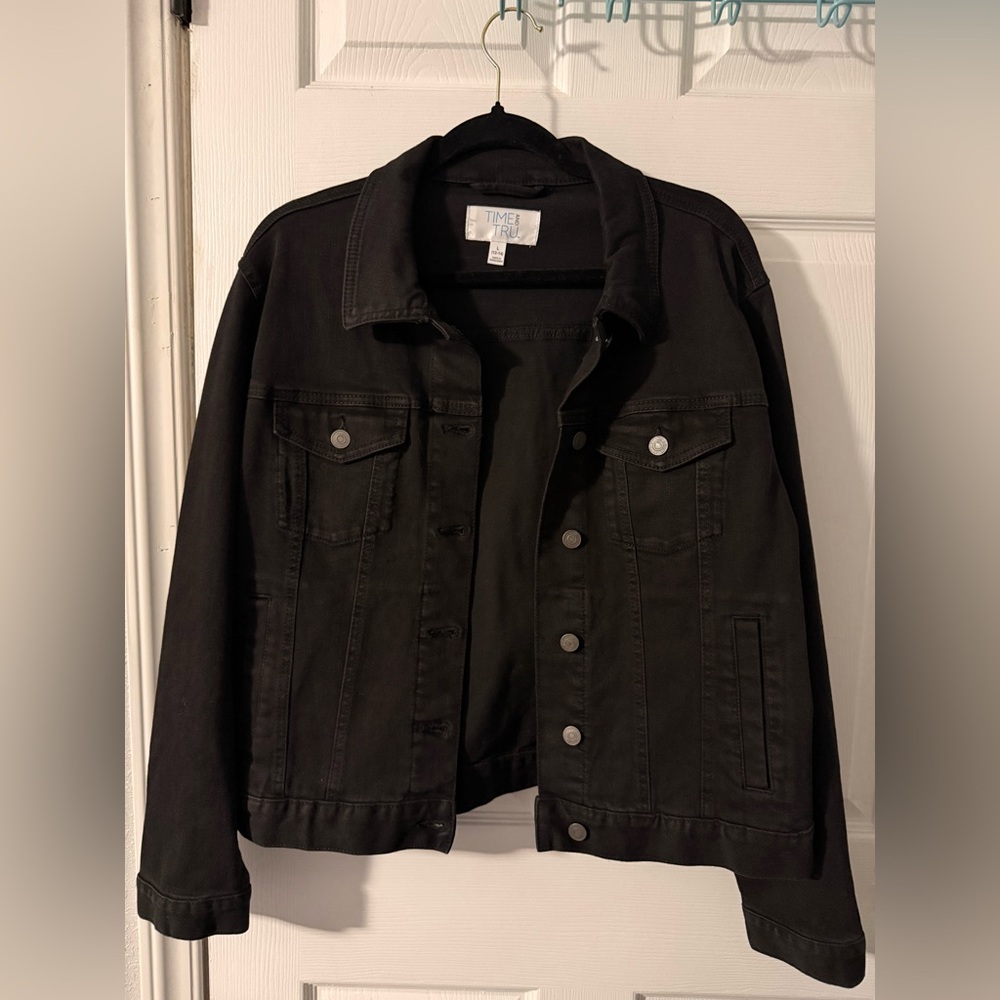 Time and Tru Black Jean Jacket